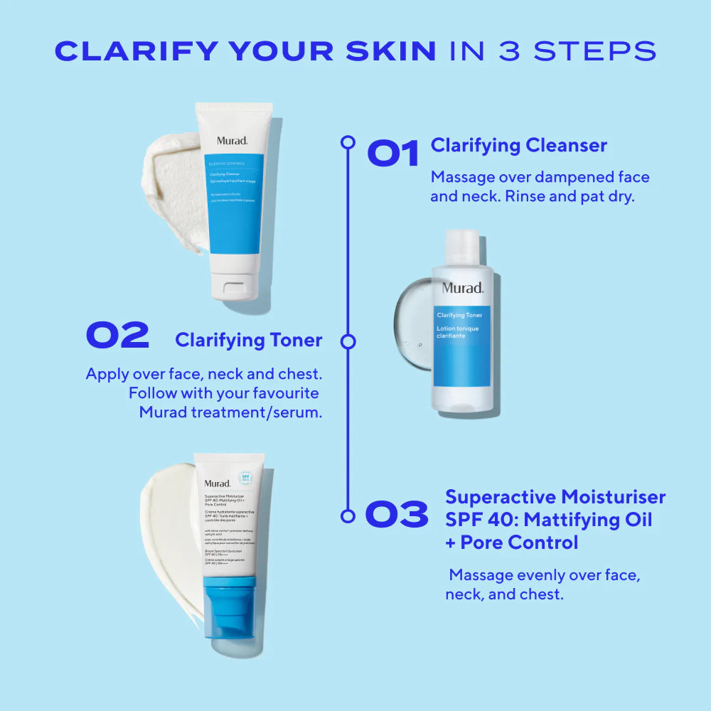 Murad Superactive Moisturiser SPF 40 Mattifying Oil + Pore Control (50ml)