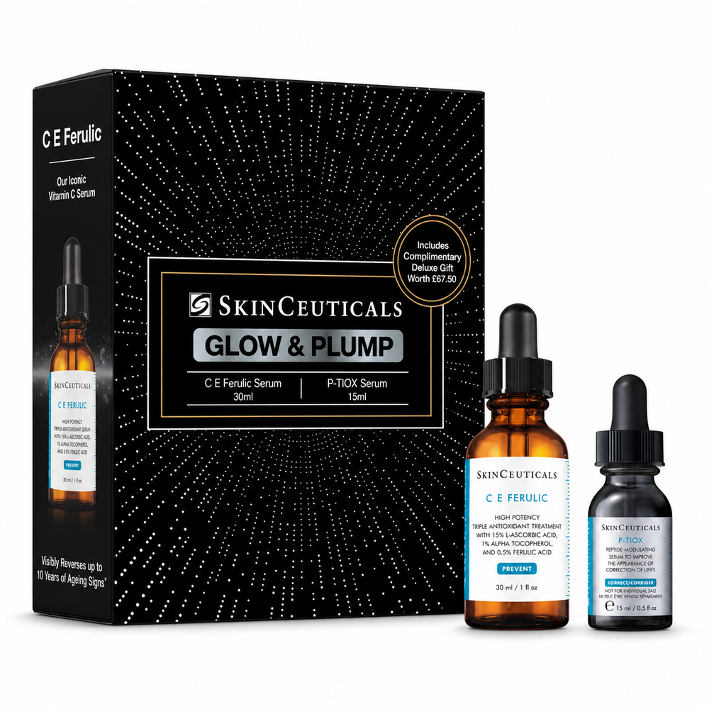 SkinCeuticals Glow & Plump Holiday Gift Set – C E Ferulic (30ml) + P-TIOX (15ml)