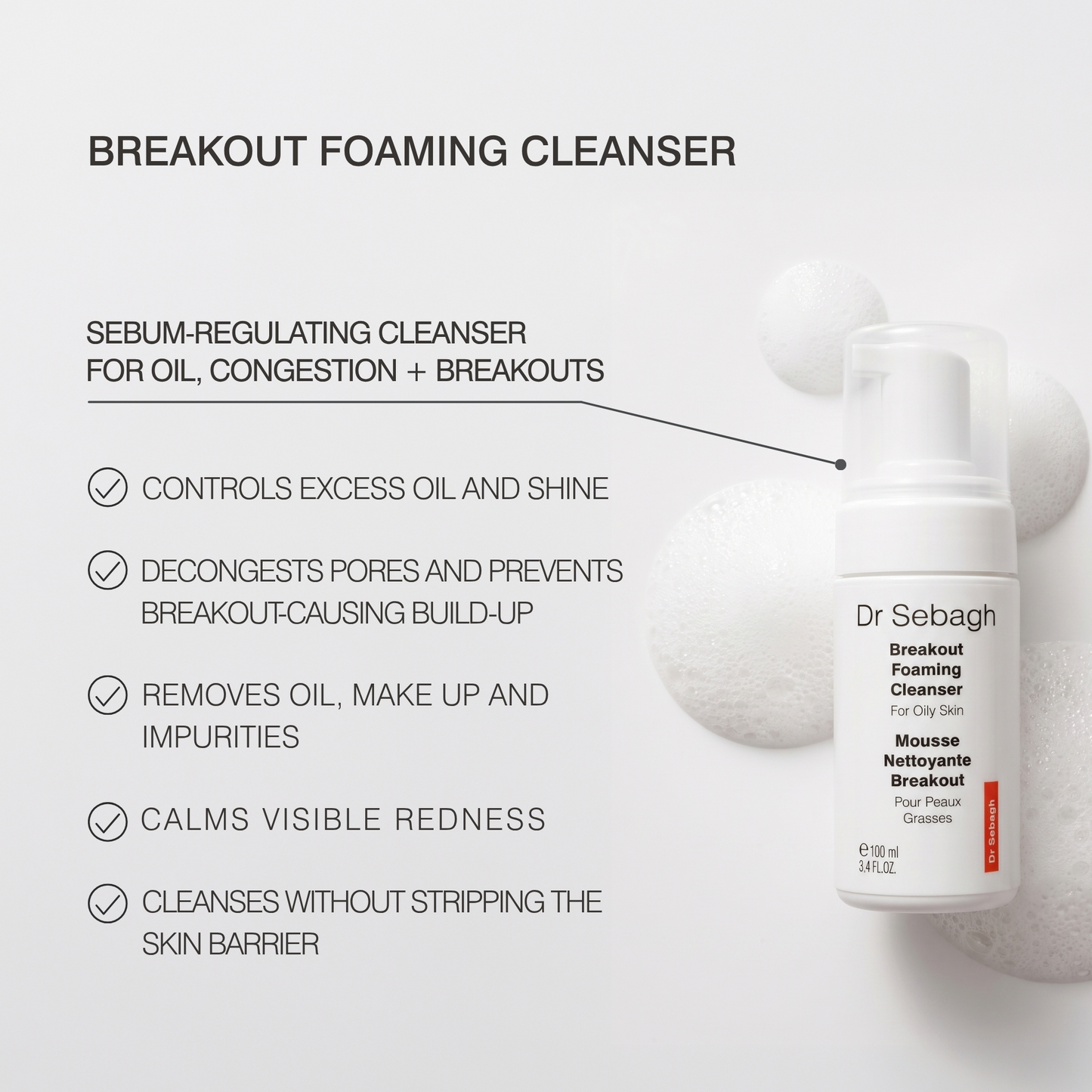 Dr Sebagh Breakout Foaming Cleanser (100ml)