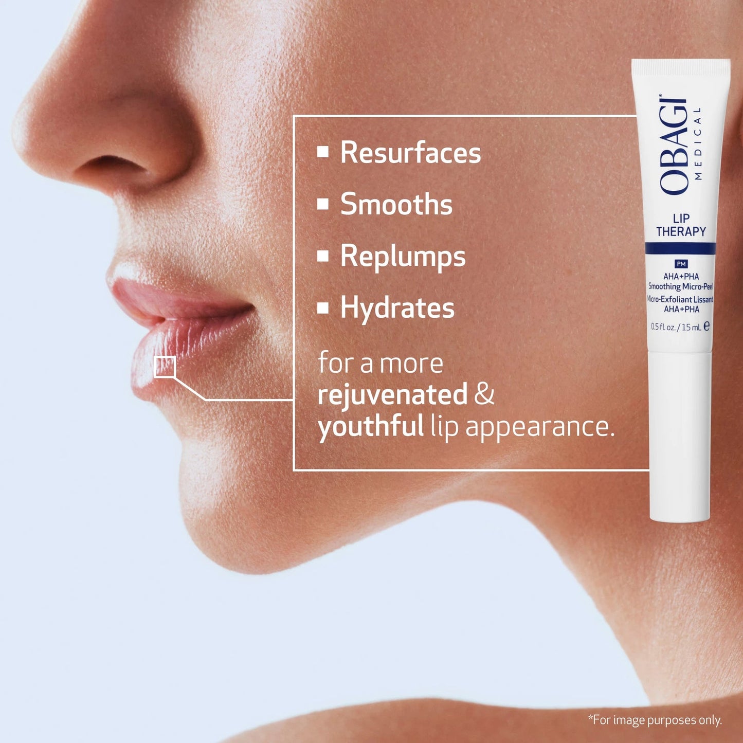 Obagi Lip Therapy | AHA+PHA Smoothing Micro-Peel (15ml)