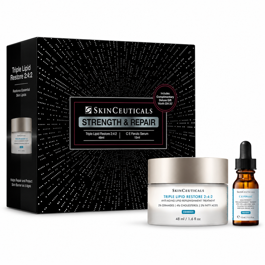 SkinCeuticals Strength & Repair Holiday Gift Set (TRIPLE LIPID RESTORE 2:4:2- (48ml) + C E FERULIC® (15ml)